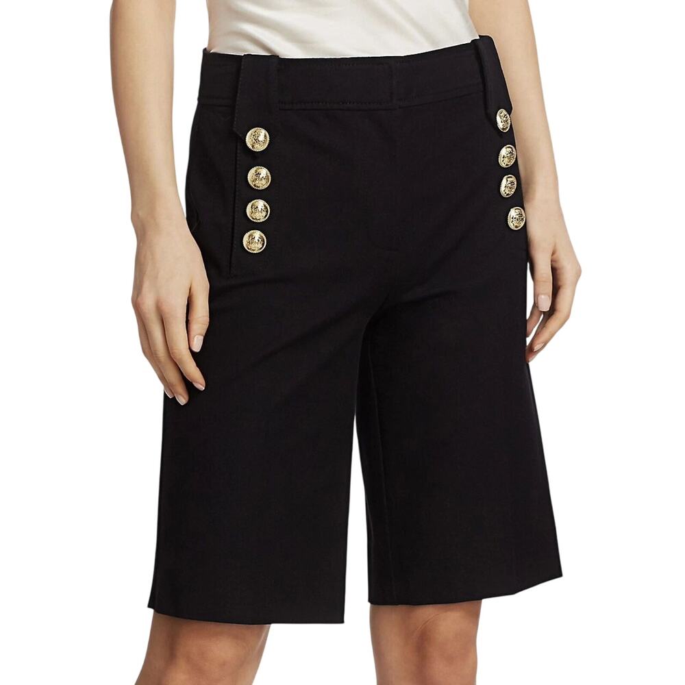 Derek Lam 10 Crosby Cotton Blend Bermuda Shorts Black Women's Size 0 NWT